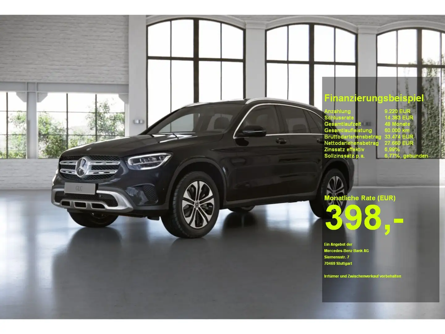 Mercedes-Benz GLC 300 de 4M BASE/EXCLUSIVE+KAM.+LED+TEMPO.+AHK Schwarz - 1
