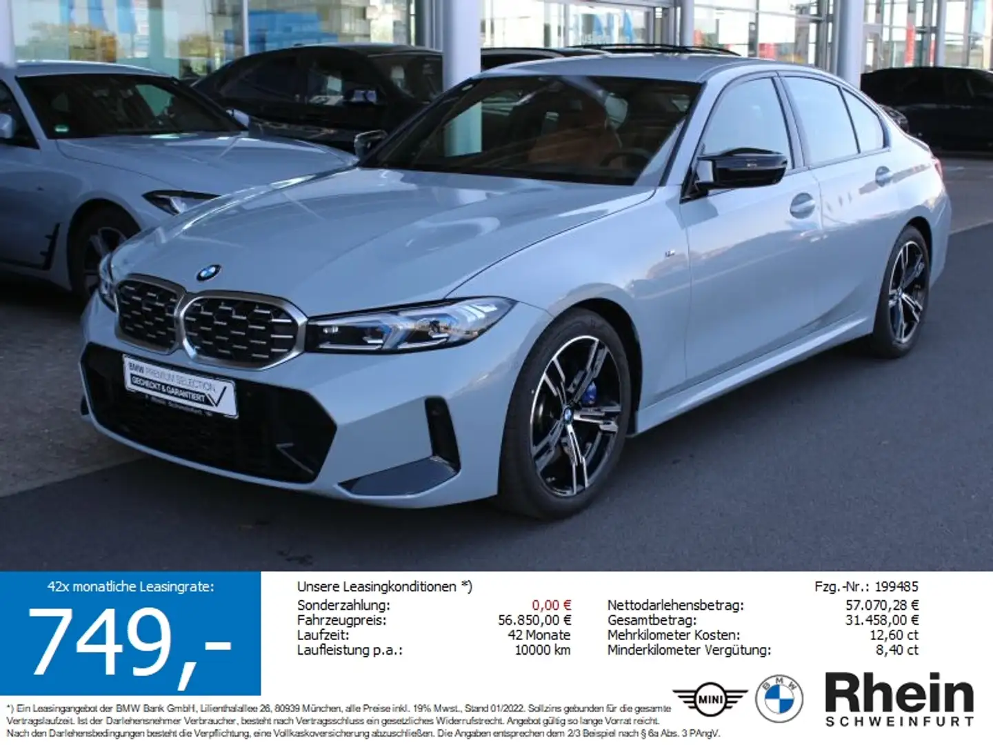 BMW 340 Md xDrive Lim. 360 Kamera. AHK. Leder. Gris - 1