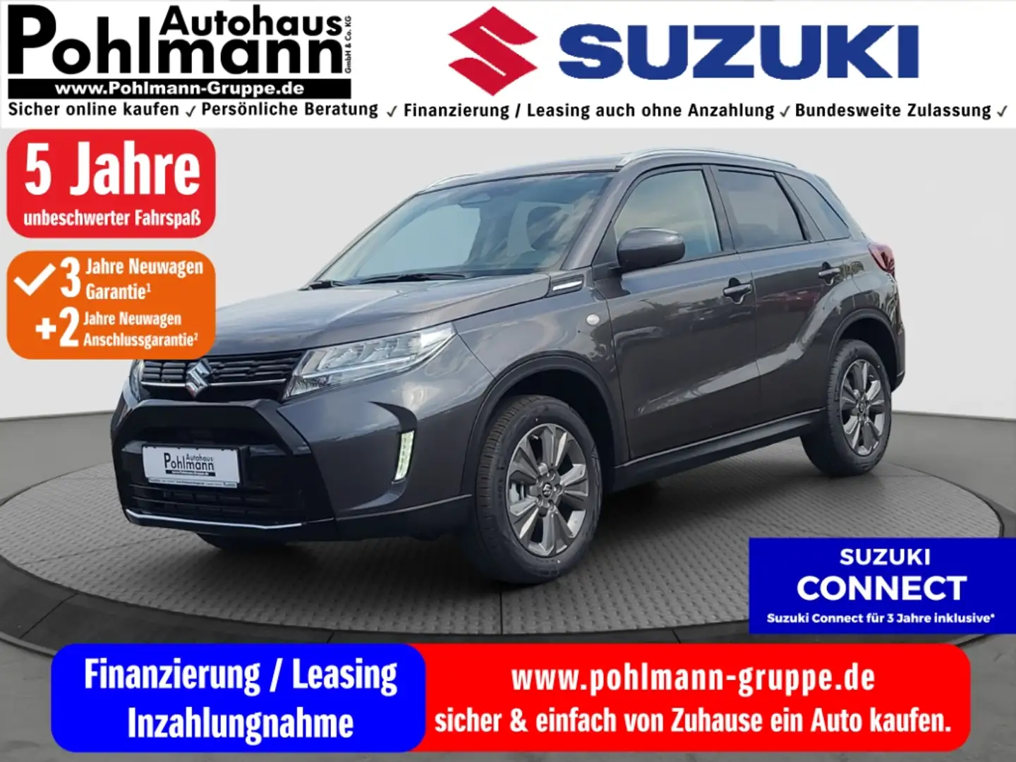 Suzuki Vitara 1.4 Comfort Hybrid Navi LED Apple CarPlay Android Grijs - 1