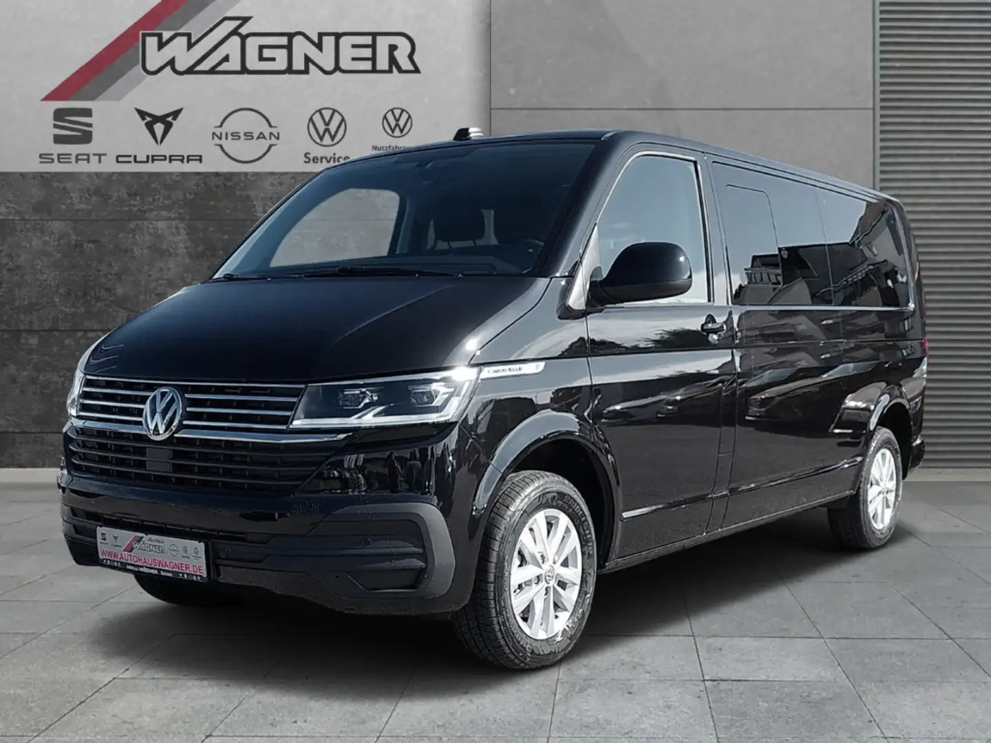 Volkswagen T6.1 Caravelle Comfortline LR lang 2.0 TDI DSG AHK Navi LED AHK Noir - 1