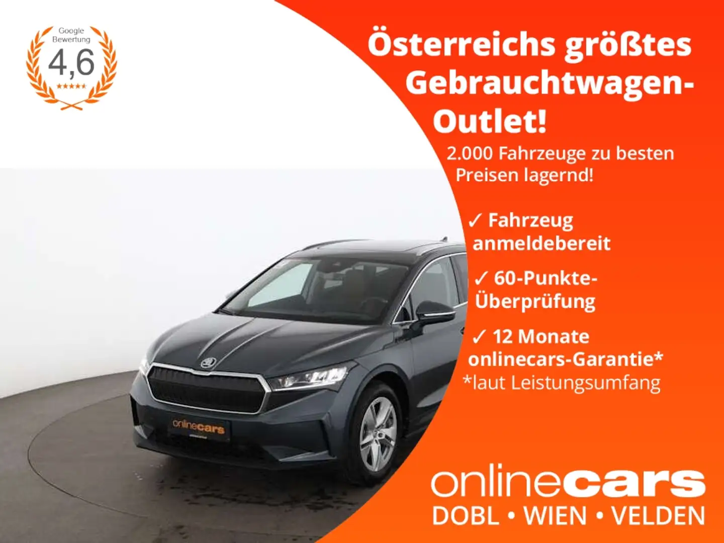 Skoda Enyaq 80 ecoSuite Aut LED SKY HEAD-UP RADAR LEDER Grau - 1