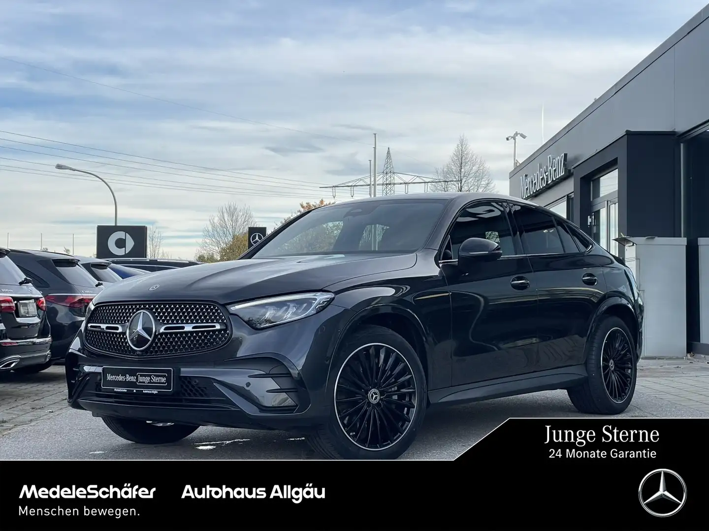 Mercedes-Benz GLC 220 GLC 220 d 4M Coupé AMG AHK Distr Night Keyl Ambi Gris - 1