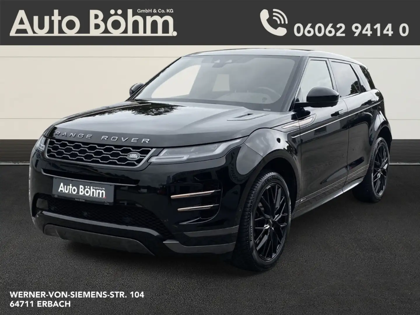 Land Rover Range Rover Evoque P300 R-Dyn HSE+AHK+HUD+Massage+DAB Schwarz - 1
