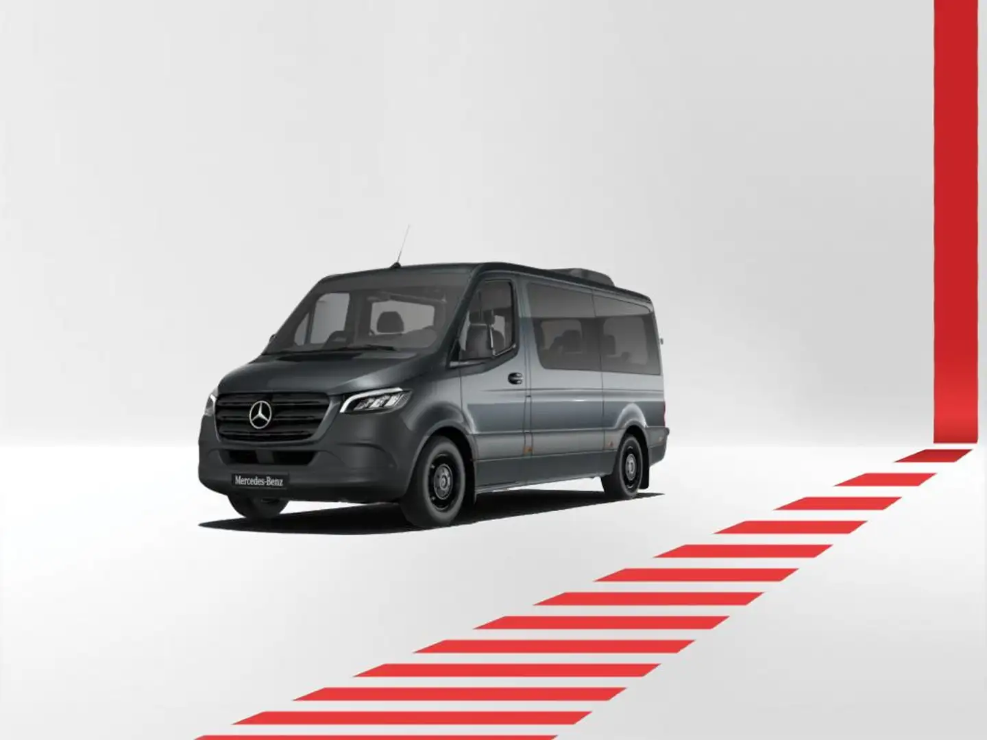 Mercedes-Benz Sprinter 317 TOURER AUTOM AHK 2,5t DACHKLIMA KAM Grijs - 1