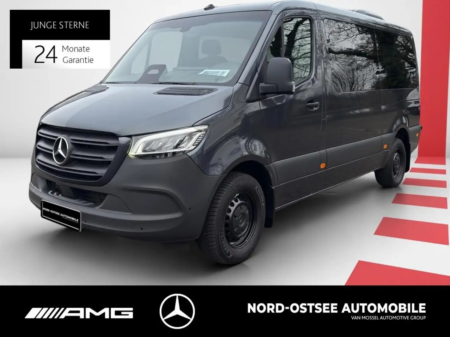 Mercedes-Benz Sprinter 317 TOURER AUTOM AHK 2,8t DACHKLIMA KAM Grijs - 1