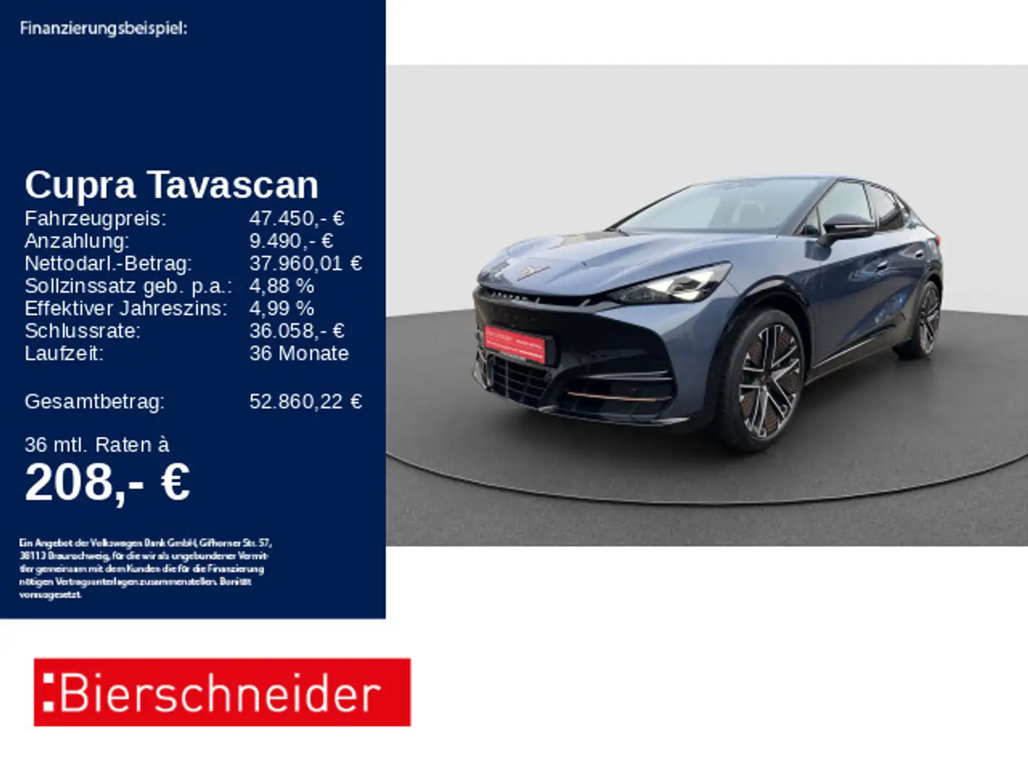 CUPRA Tavascan VZ EXTREME SENNH WÄPU PANO HuD Blau - 1