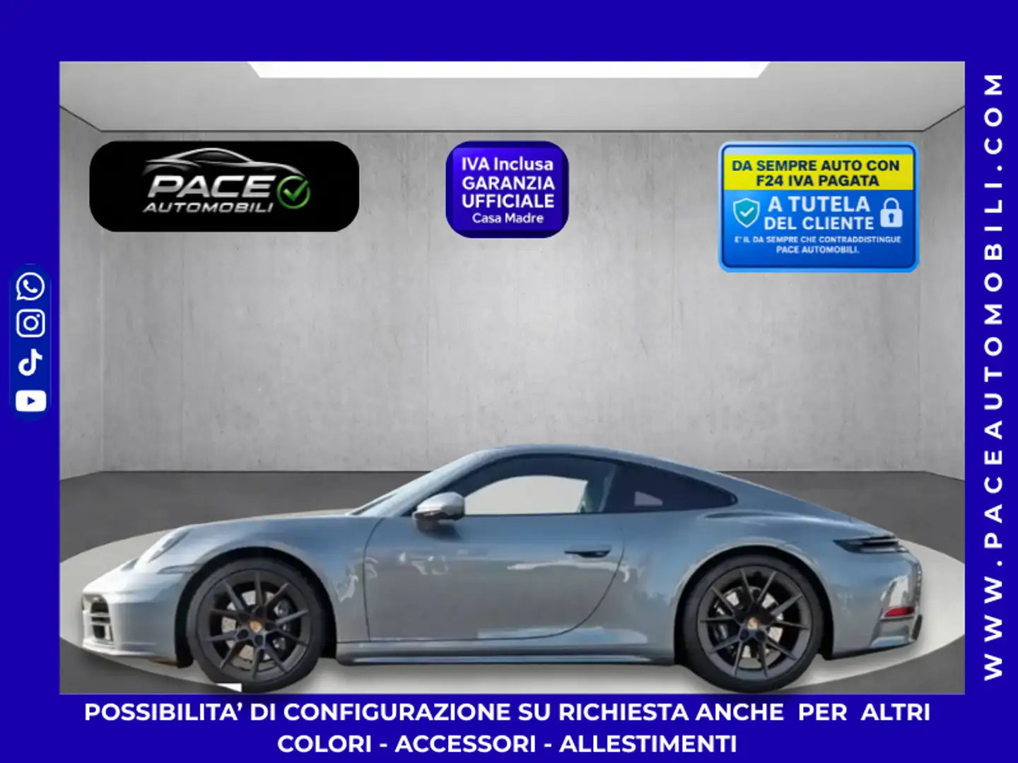 Porsche 992 911.2 NEW MY 2025 TETTO SPORT CHRONO NAVI PDC ACC Gris - 1