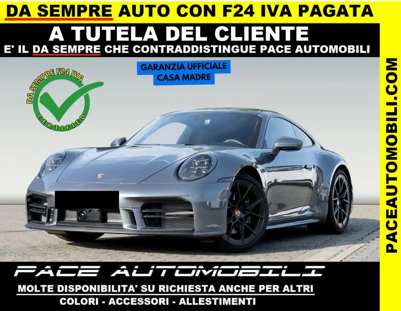 Porsche 992 911.2 NEW MY 2025 TETTO SPORT CHRONO NAVI PDC ACC Grigio - 1