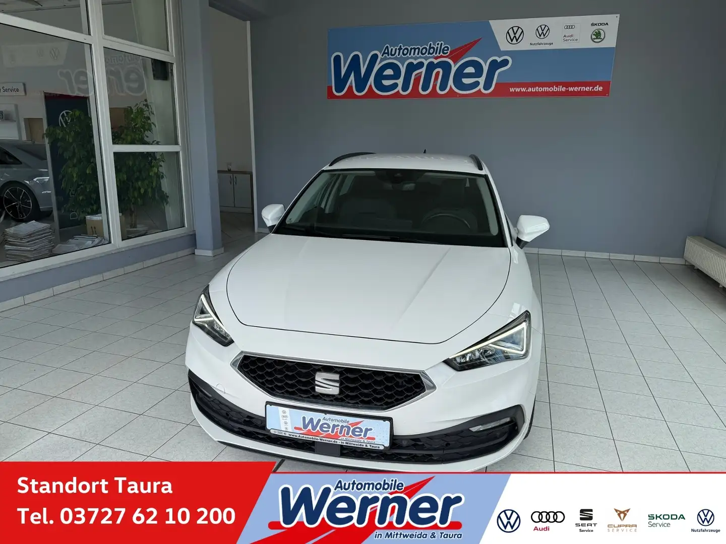 SEAT Leon Sportstourer Style 2.0TDI Navi LED ACC Blanco - 1