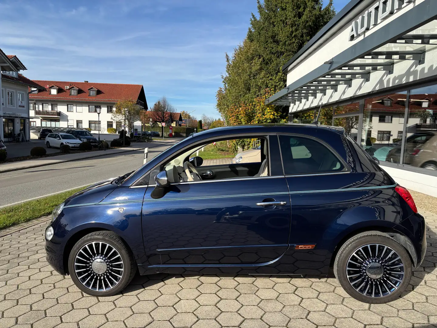 Fiat 500 Riva 1. HAND SCHECKHEFTGEPFLEGT TOP! Blau - 2