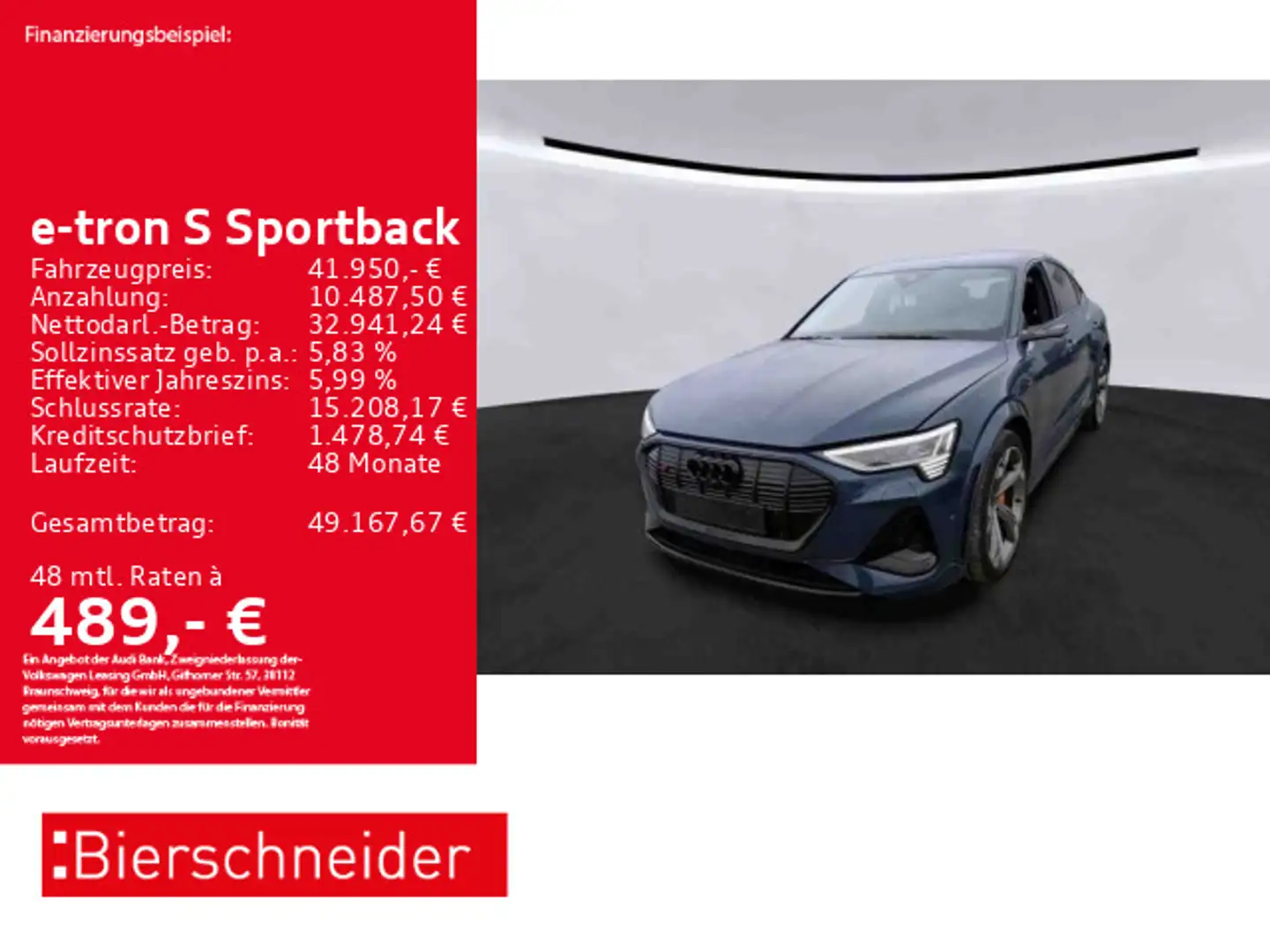 Audi e-tron AHK MATRIX HuD B&O 22 Blau - 1