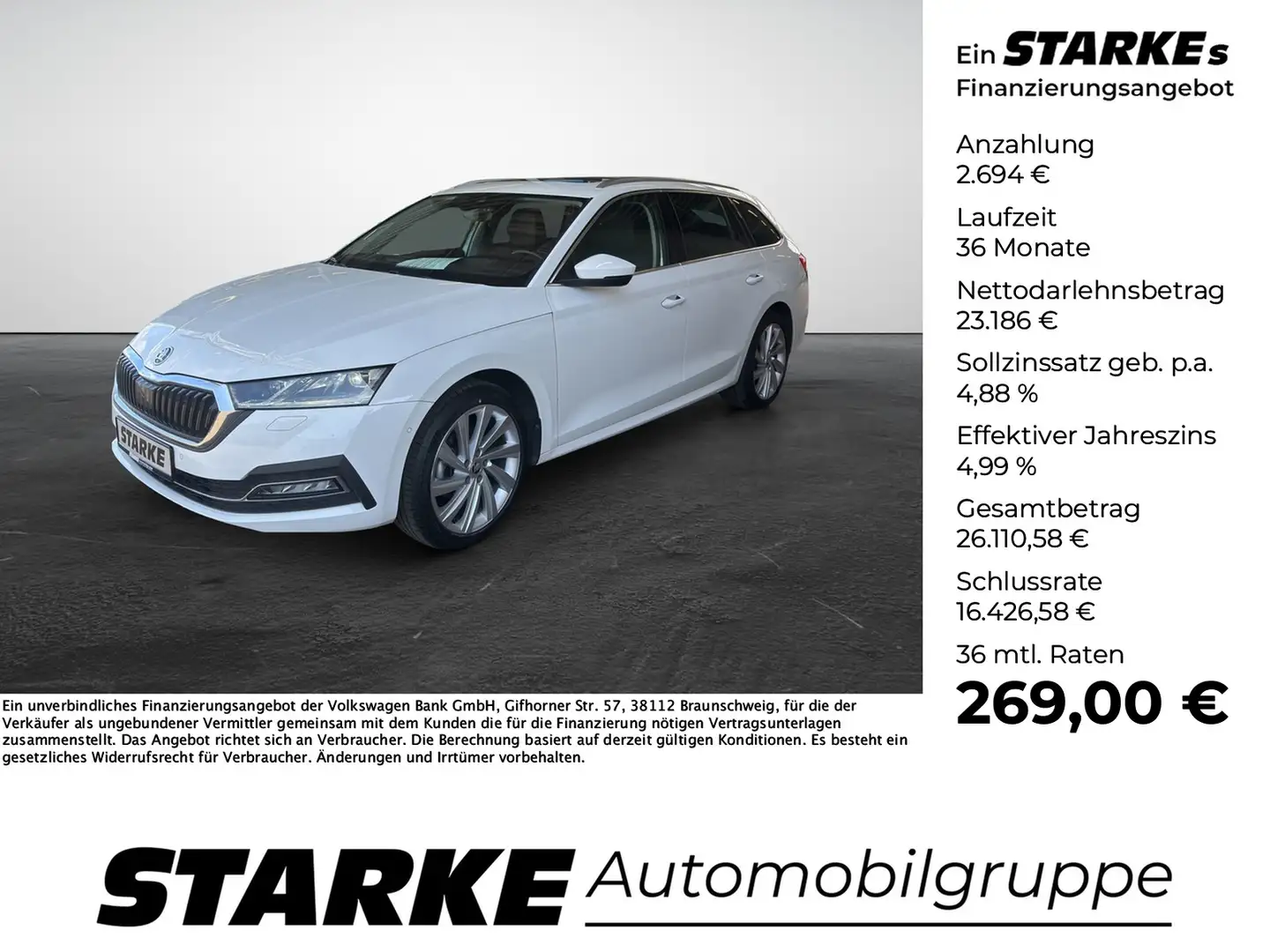 Skoda Octavia Combi 2.0 TDI DSG Style Белый - 1