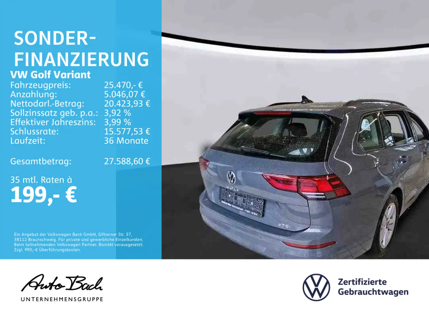 Volkswagen Golf Variant Golf VIII Variant 1.5 TSI DSG Life, Navi, LED, A Grau - 2