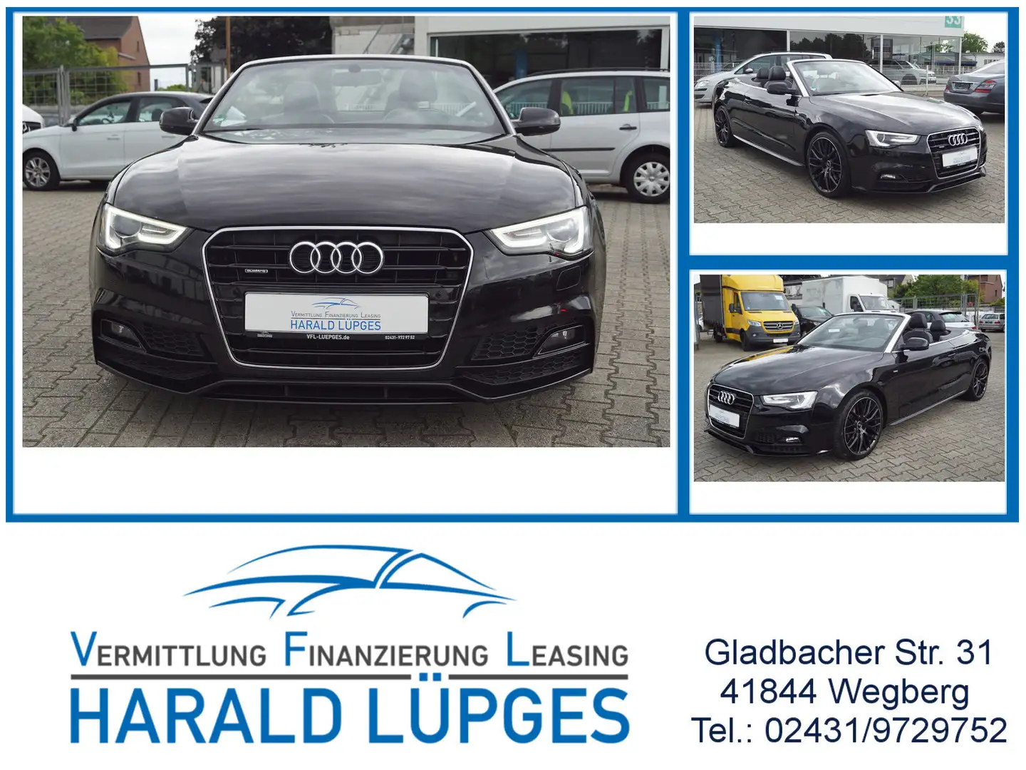 Audi A5 2.0 TDI quattro, S-Line, Leder, Navi, Euro 6 Schwarz - 1
