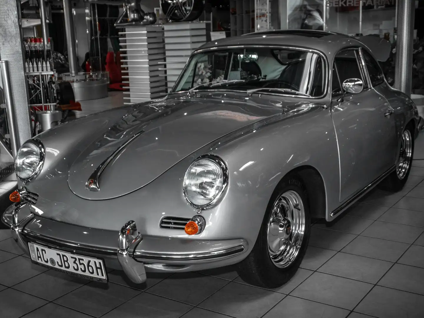 Porsche 356 B mit Schiebedach , BJ 1960 Gümüş rengi - 1