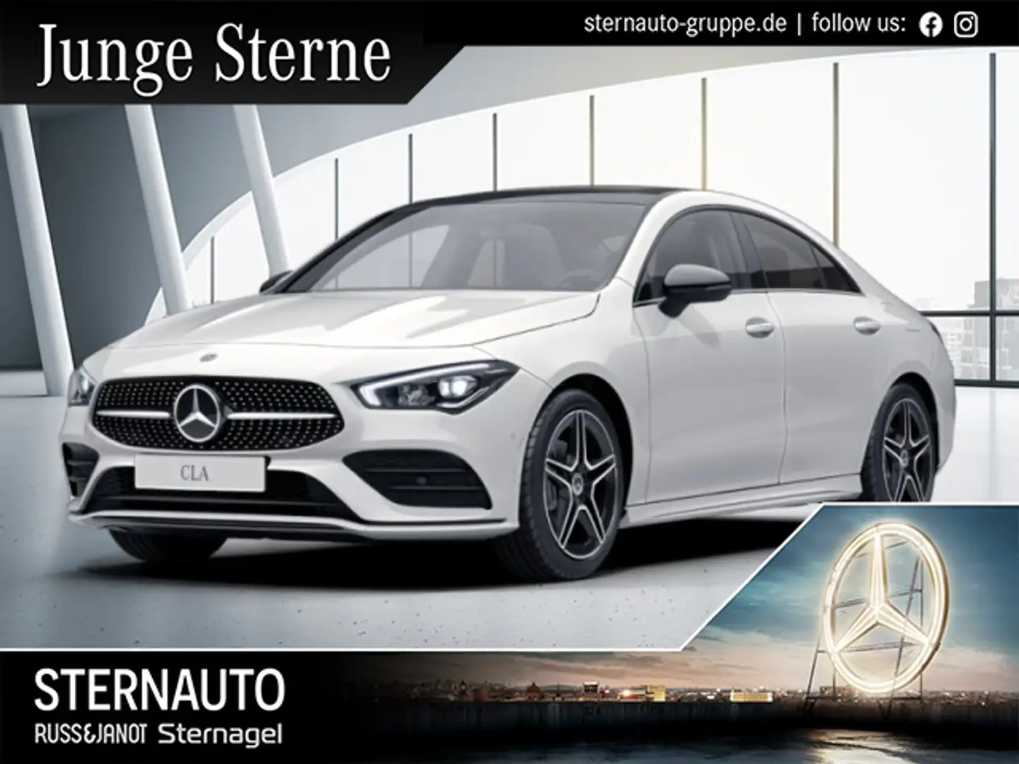 Mercedes-Benz CLA 180 Cp. AMG Sportpaket Night-Paket Automatik Weiß - 1