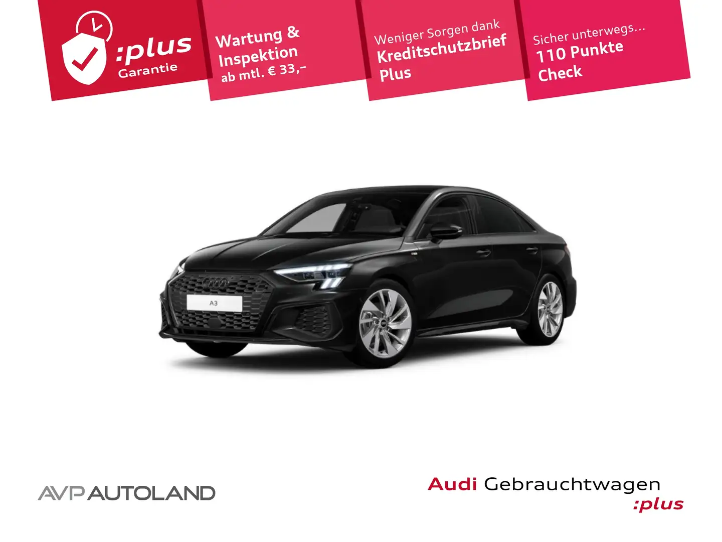 Audi A3 Limousine 35 TFSI S tronic S line MATRIX Schwarz - 1