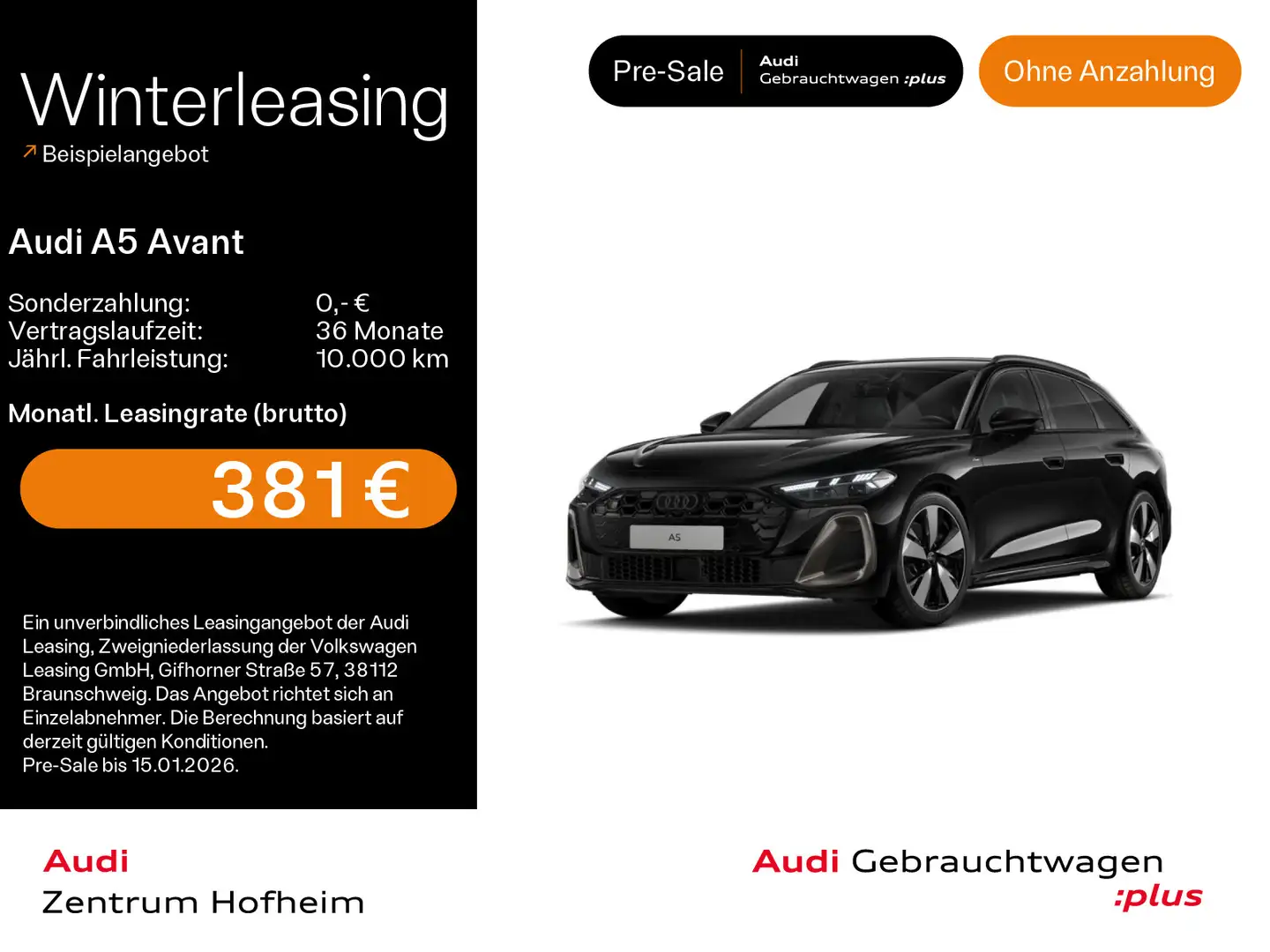 Audi A5 40 TDI S line edition one S tro*B&O*HUD Schwarz - 1