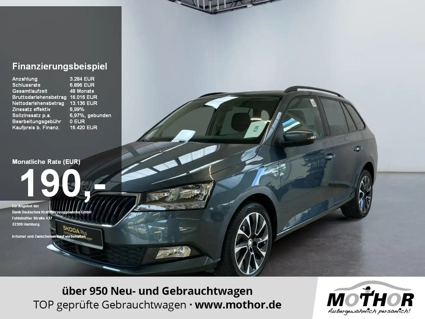 Skoda Fabia Combi Drive 125 1.0 TSI ACC AHK LM KlimaA Grau - 1