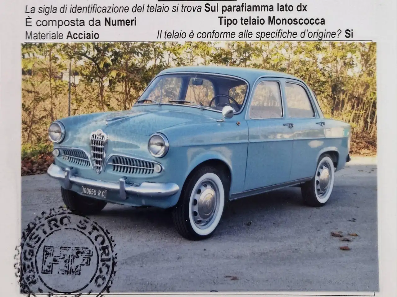 Alfa Romeo Giulietta 1956, foto 1