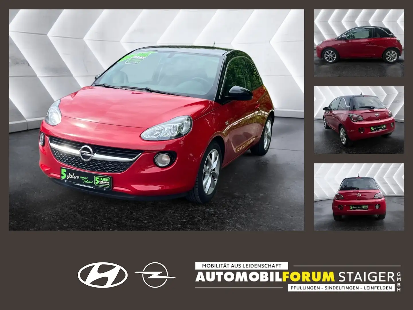 Opel Adam 1.2 Jam LM KlimaA W-Paket SoundSys SHZ Rot - 1
