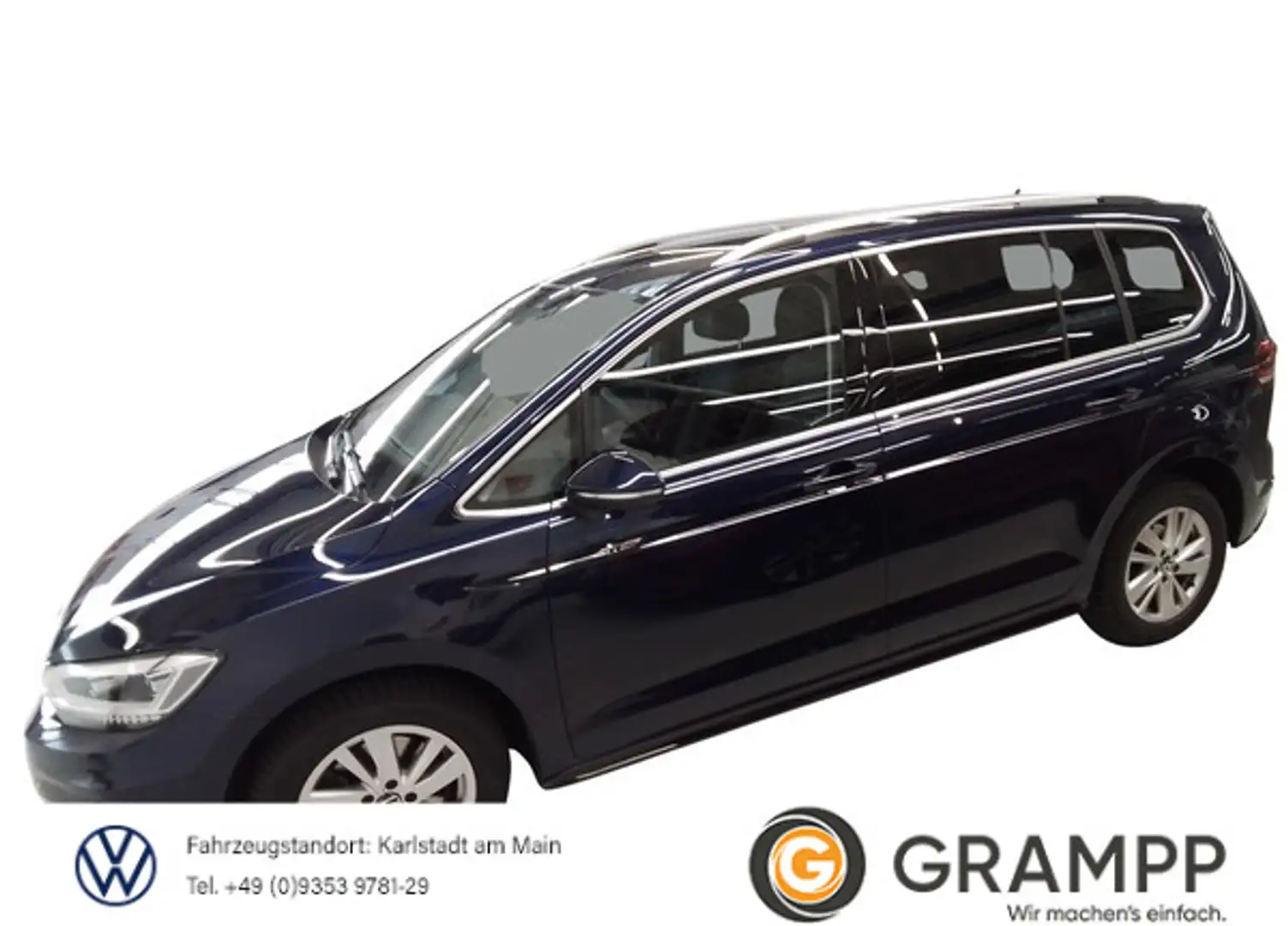 Volkswagen Touran Highline 2.0TDI DSG +R-LINE+7 SITZE+AHK+ Blauw - 1