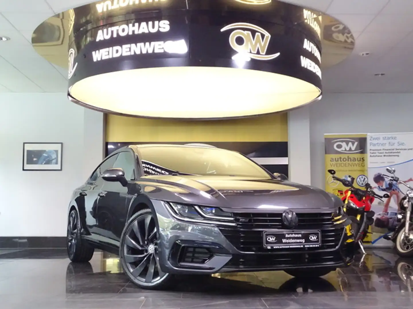 Volkswagen Arteon 2.0 TDI R-Line DSG Leder Pano PDC 1Hand Gris - 2
