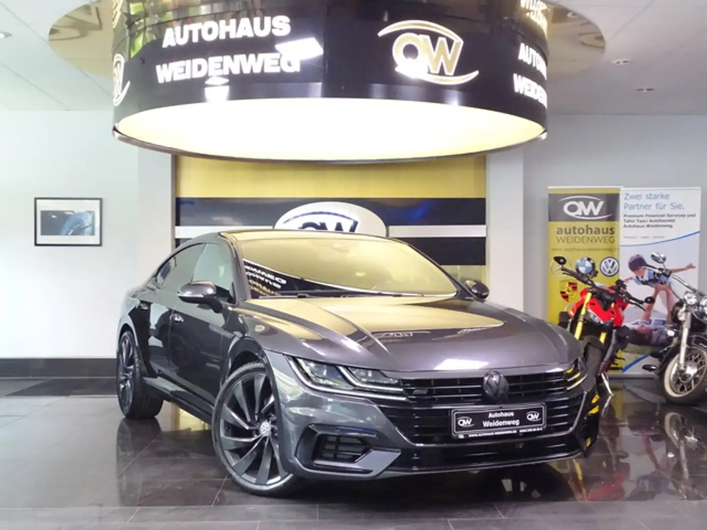 Volkswagen Arteon 2.0 TDI R-Line DSG Leder Pano PDC 1Hand Gris - 1