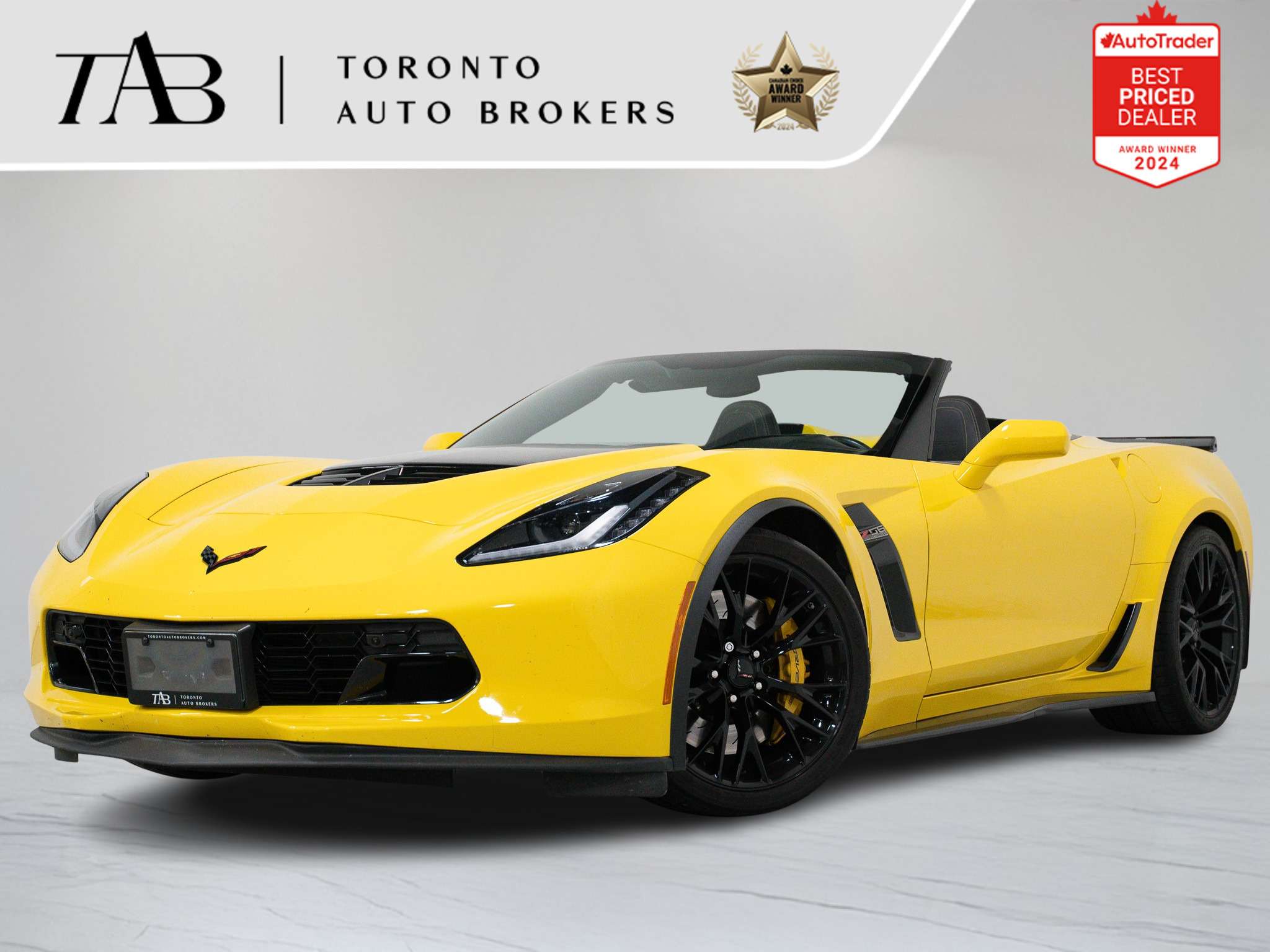 Yellow 2016 Chevrolet Corvette Convertible Rear-Wheel Drive Manual