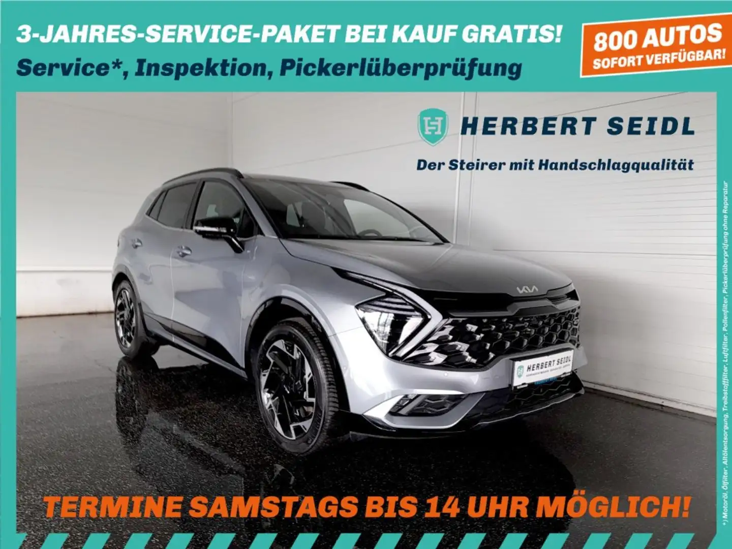 Kia Sportage PHEV GT-Line 4x4 Aut. *SKY / VOLL LED / NAVI / VIRTUELL / 360° KAMERA / ACC / VOLL-LEDER / E-KLAPPE* Silber - 1
