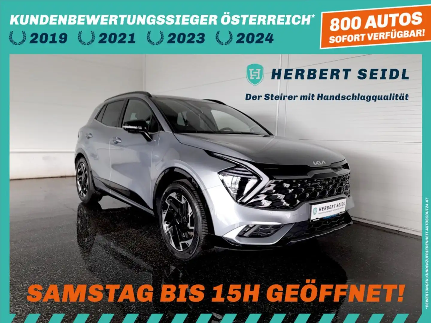 Kia Sportage PHEV GT-Line 4x4 Aut. *SKY / VOLL LED / NAVI / VIRTUELL / 360° KAMERA / ACC / VOLL-LEDER / E-KLAPPE* Silber - 1