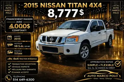 2015 Nissan Titan Pickup Truck Four-Wheel Drive 5-Speed Automatic