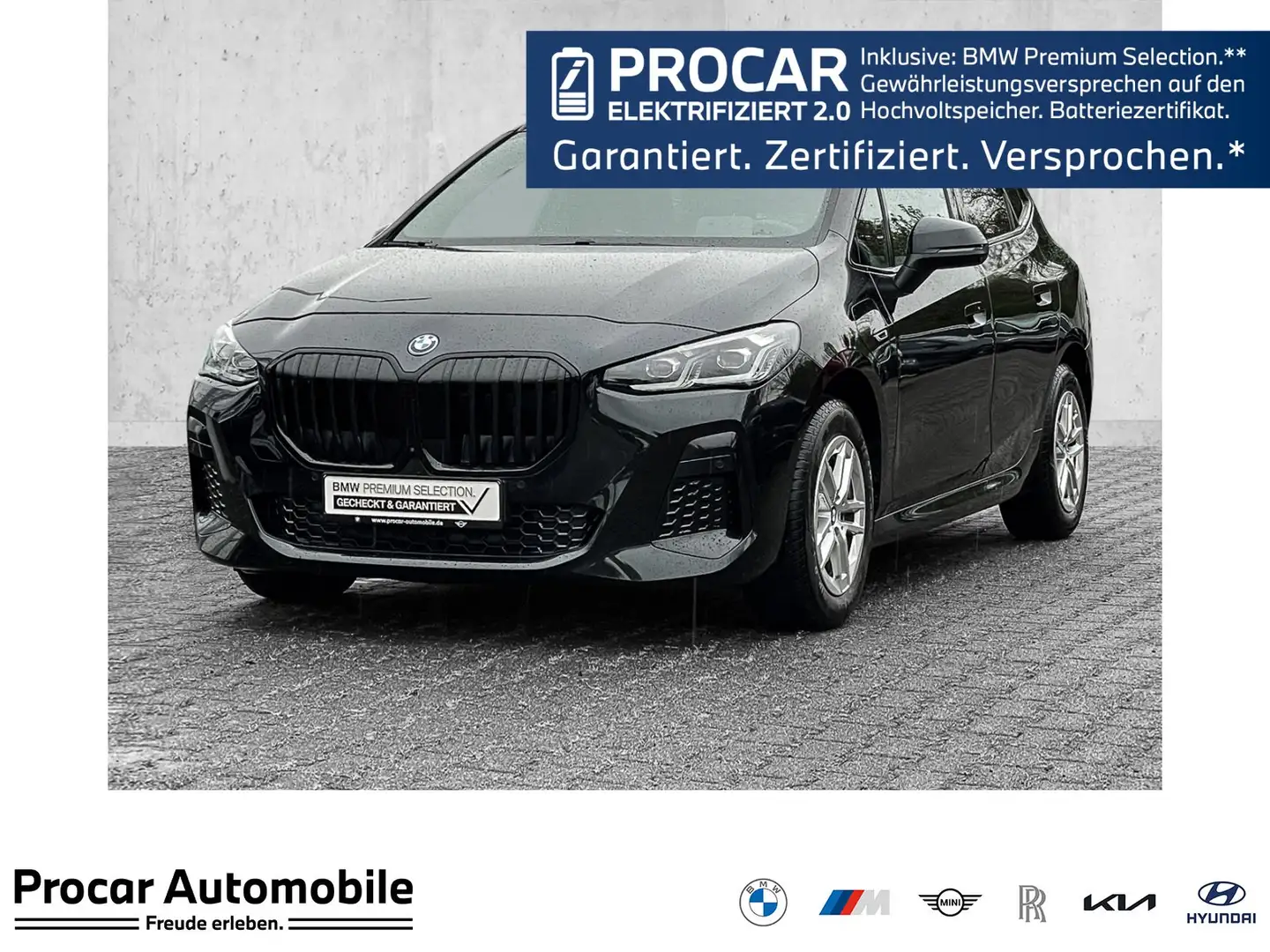 BMW 225 e xDrive M-SPORT+HUD+PANO+ACC+360+NAVI+H/K Nero - 1