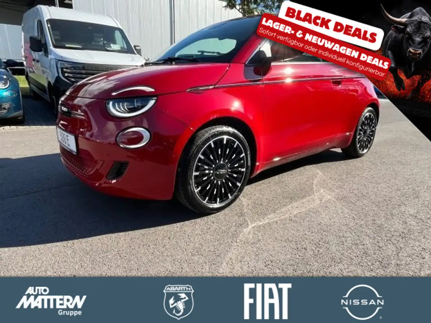 Fiat 500e La Prima 42 kWh,schon ab 227€ p.M. L-Rate* Rouge - 1