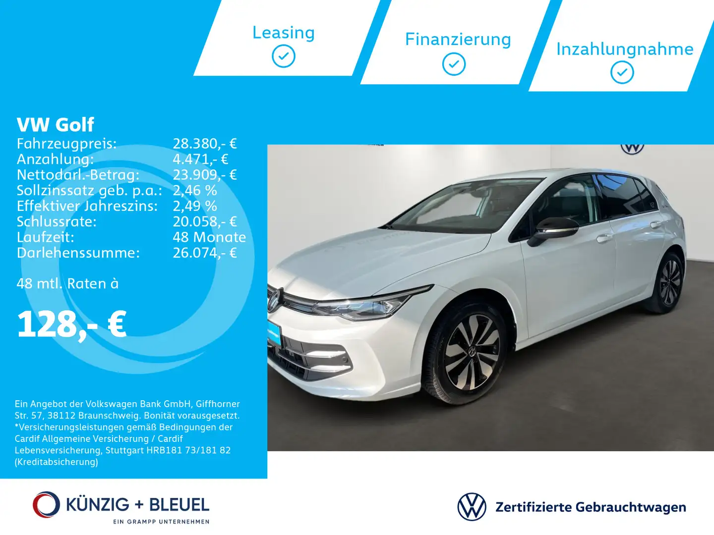 Volkswagen Golf "GOAL" 2.0 TDI 110kW 7-Gang DSG Wit - 1