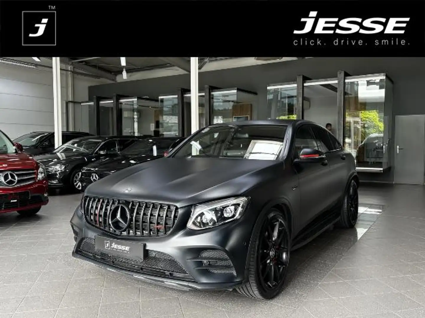 Mercedes-Benz GLC 43 AMG Coupe 4M LED Burmester Navi RCam AHK Чорний - 1