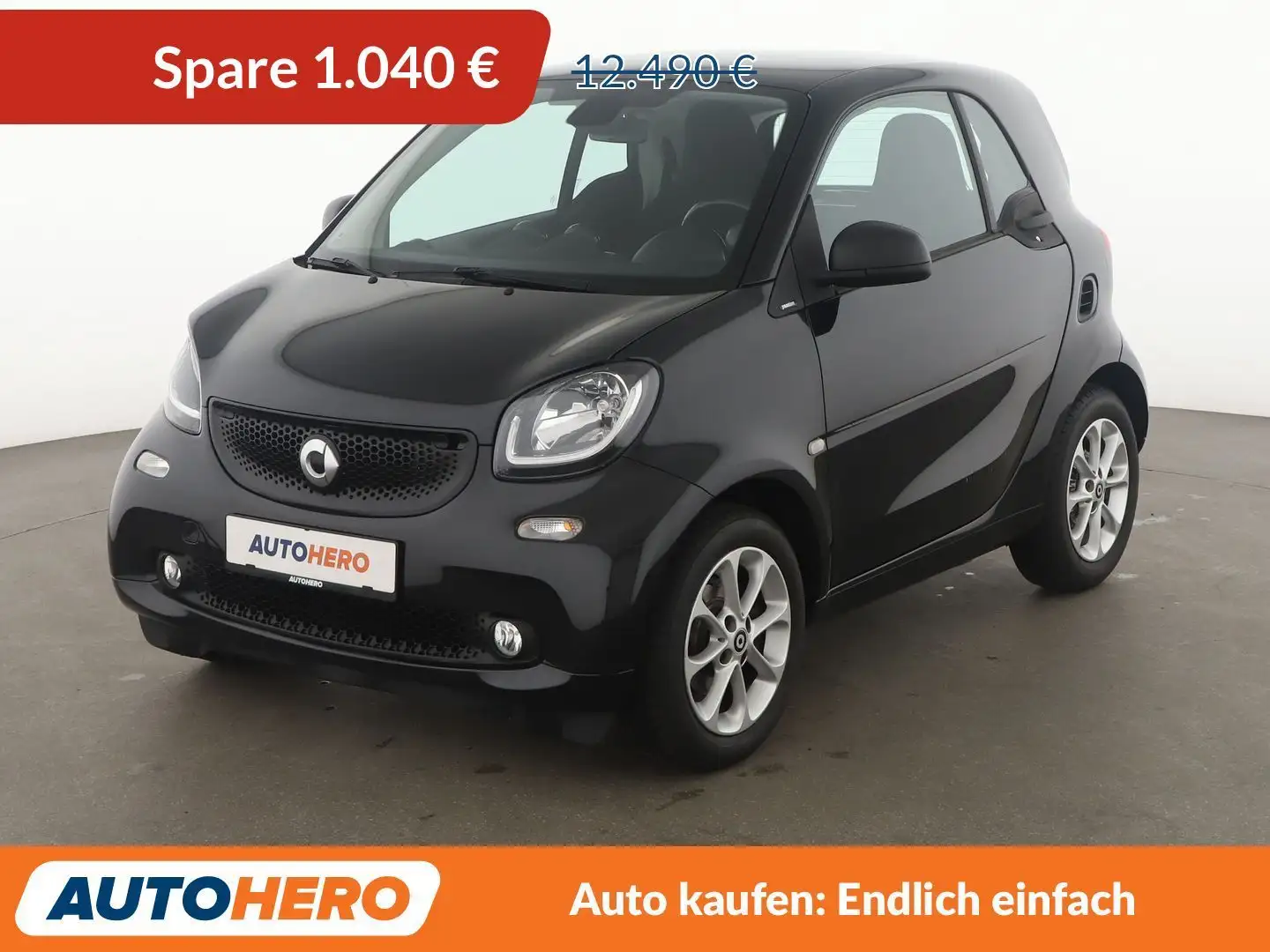 smart forTwo 0.9 Turbo Basis passion Aut. *PANO*TEMPO* Schwarz - 1