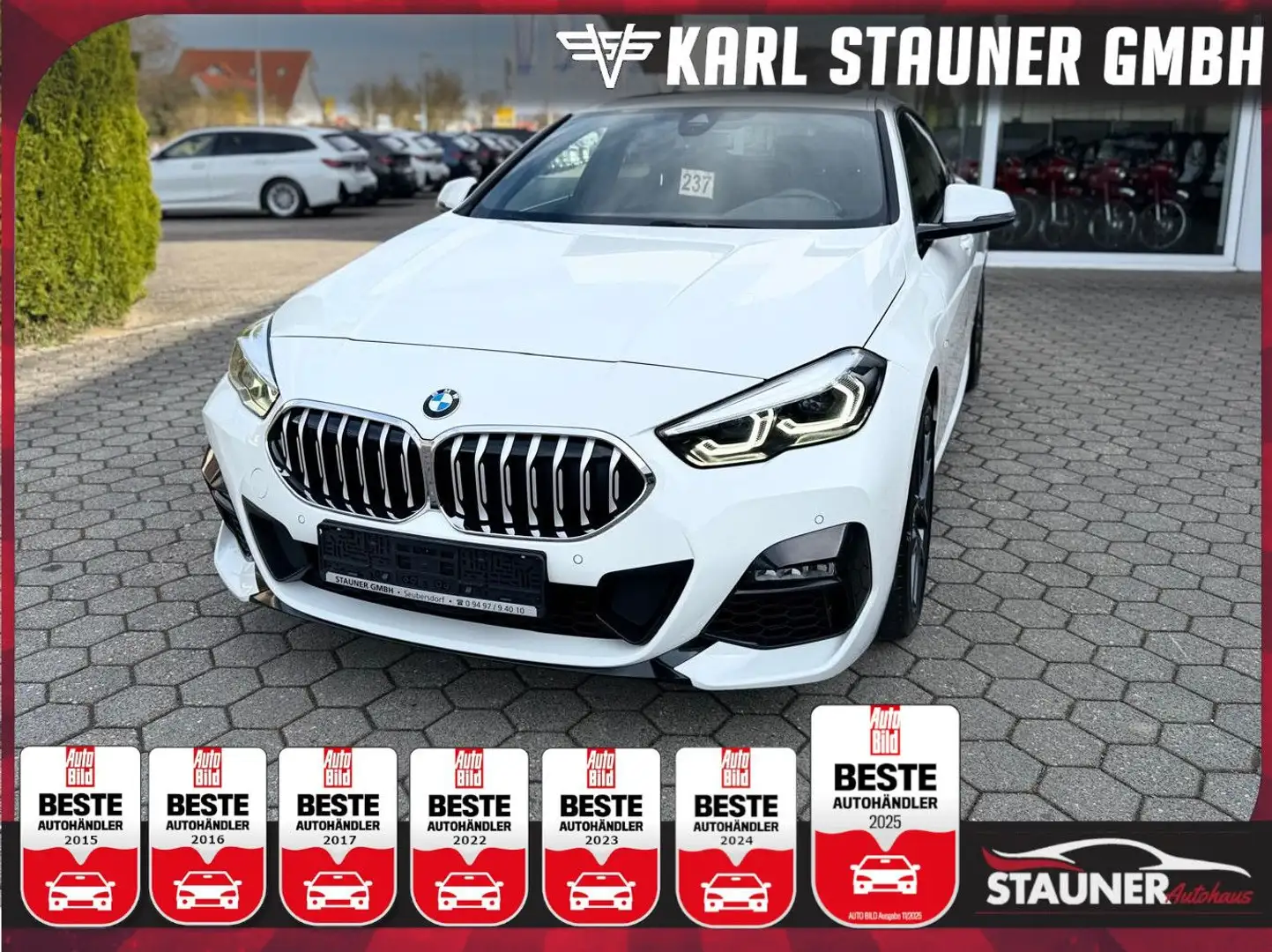 BMW 218i Gran Coupe M-Sport AHK PANO SZH. PDC White - 1