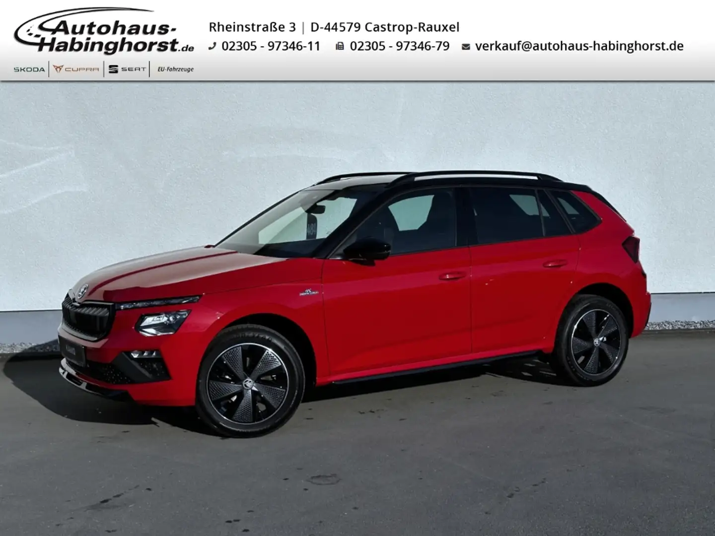 Skoda Kamiq 1.0 TSI DSG Monte Carlo AHK ACC Matrix Pano 17Alu Rouge - 1