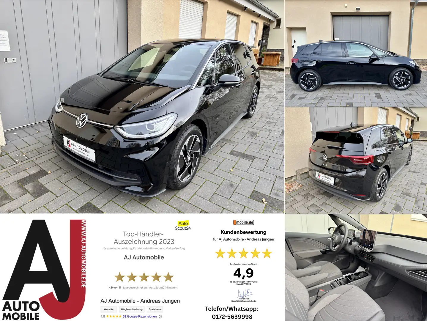 Volkswagen ID.3 ID.3 Pro 150 kW schwarz/weiss/silber Lager Noir - 1