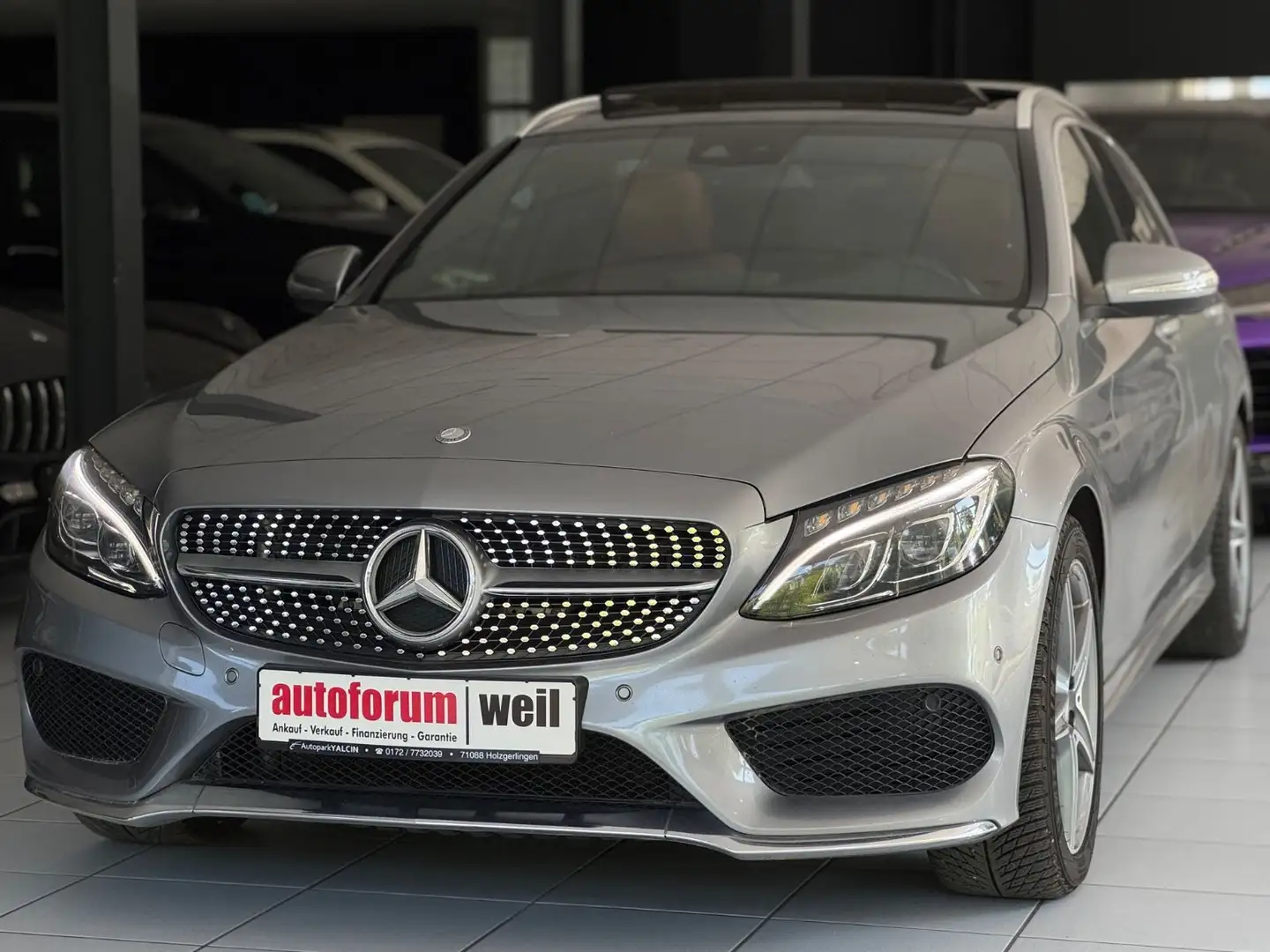 Mercedes-Benz C 250 T 9G-T  *AMG-LINE*PANO*BURM*LEDER*E-HECKK* Silber - 1