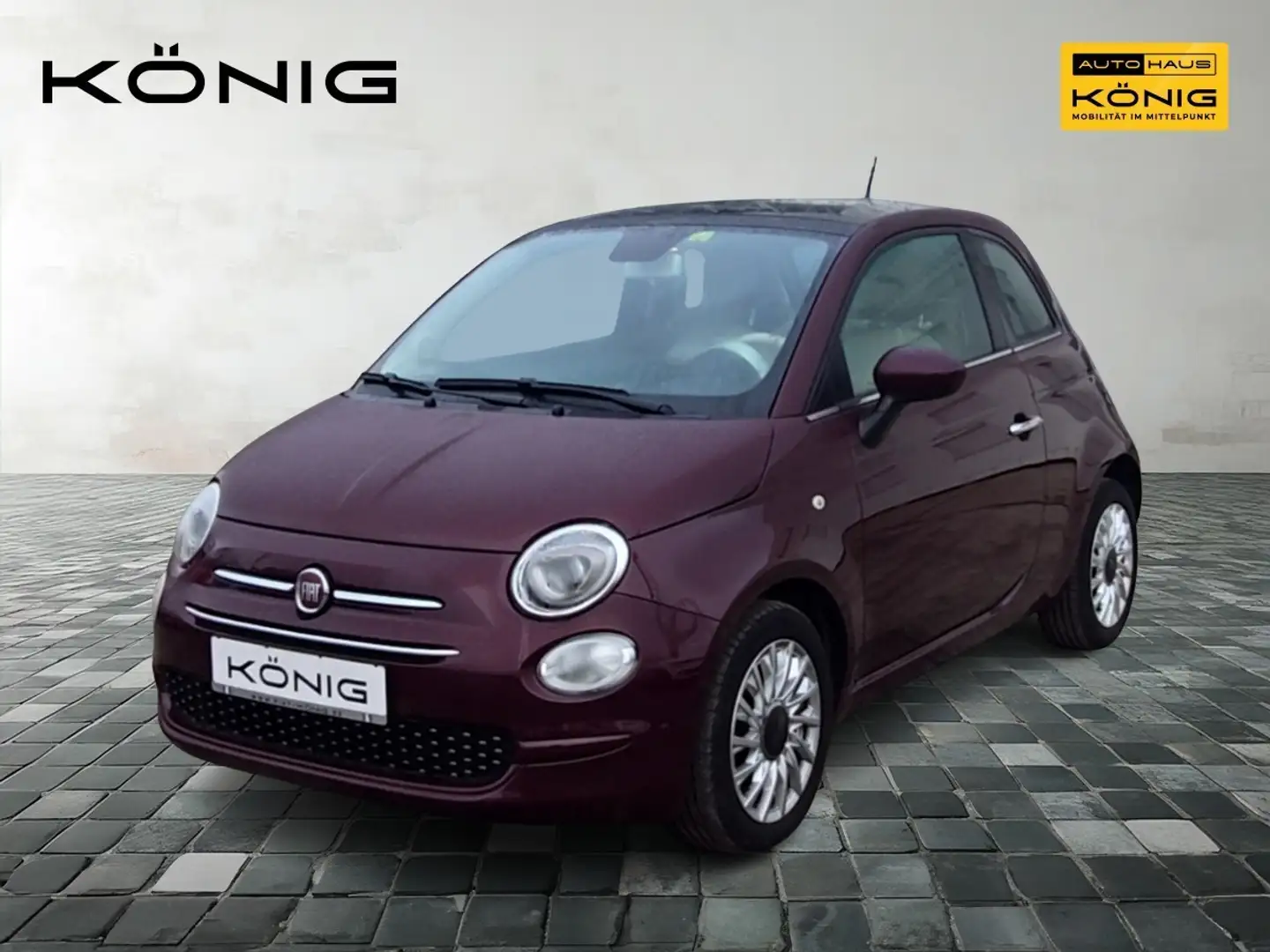 Fiat 500 Lounge Klima Carplay Tempomat Automatik Rot - 1