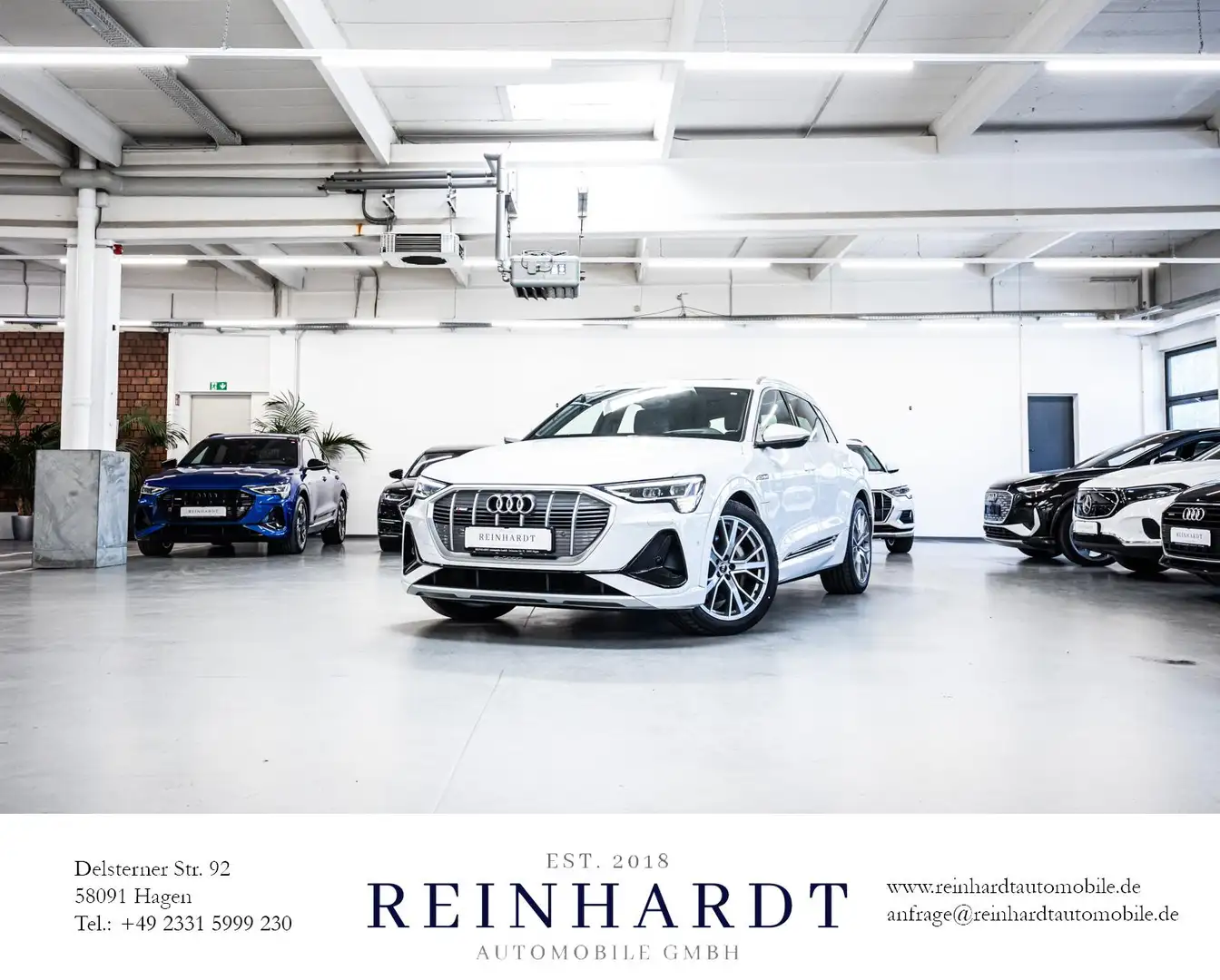 Audi e-tron 55 2x S LINE MTRX/ACC/HuD/PANO/AHK/KAMERA Weiß - 1