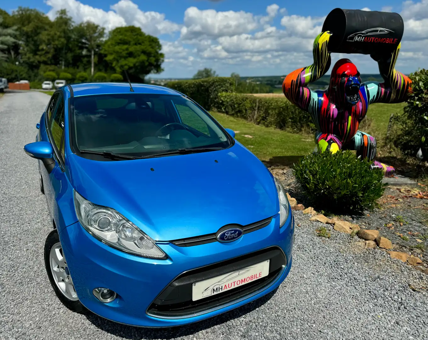 Ford Fiesta Fiesta 1.6 TDCi EURO 5 // EXPORT MARCHAND Bleu - 2