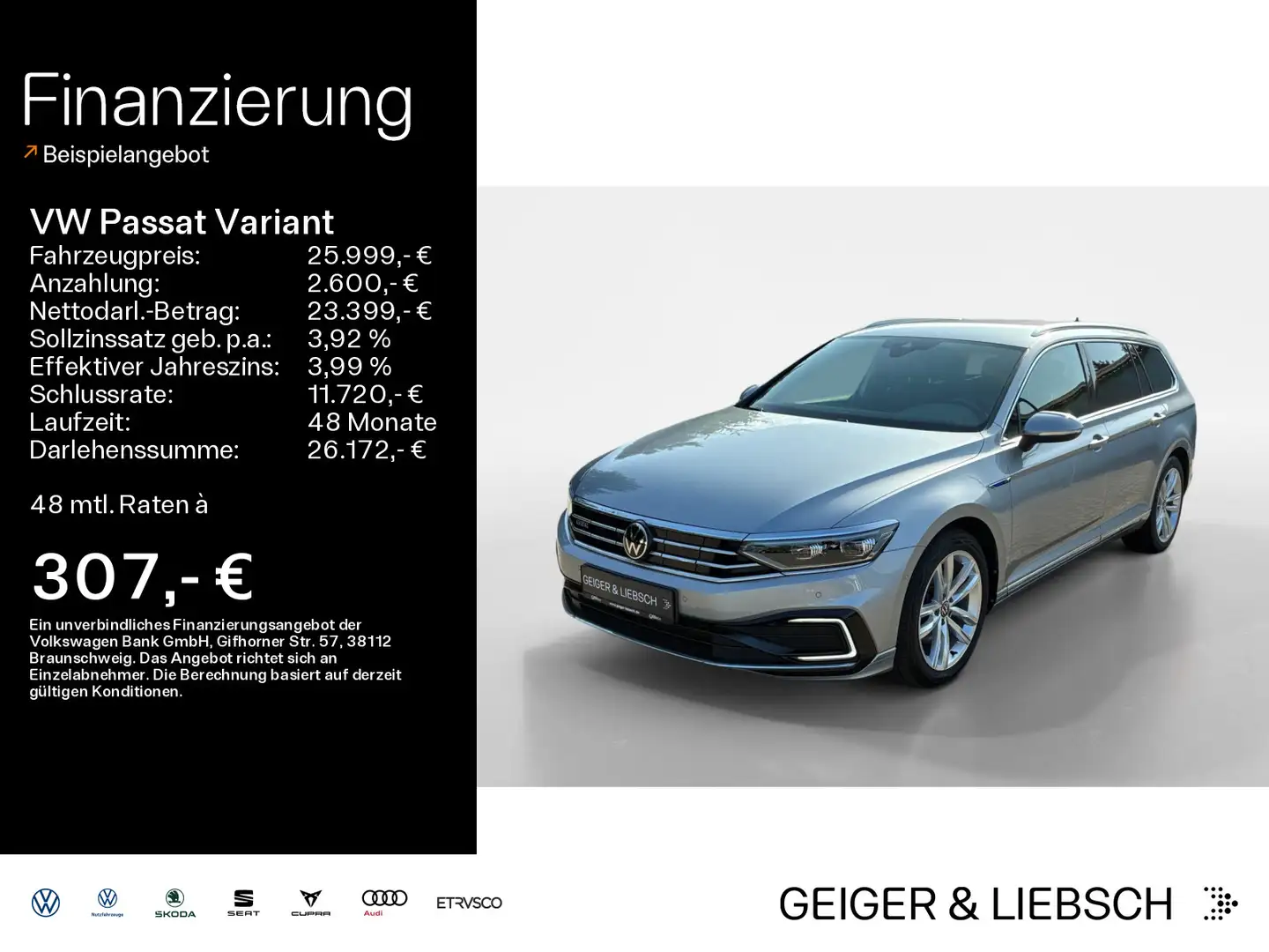 Volkswagen Passat Variant 1.4 eHybrid DSG GTE*IQ.LIGHT*STHZ Argent - 1
