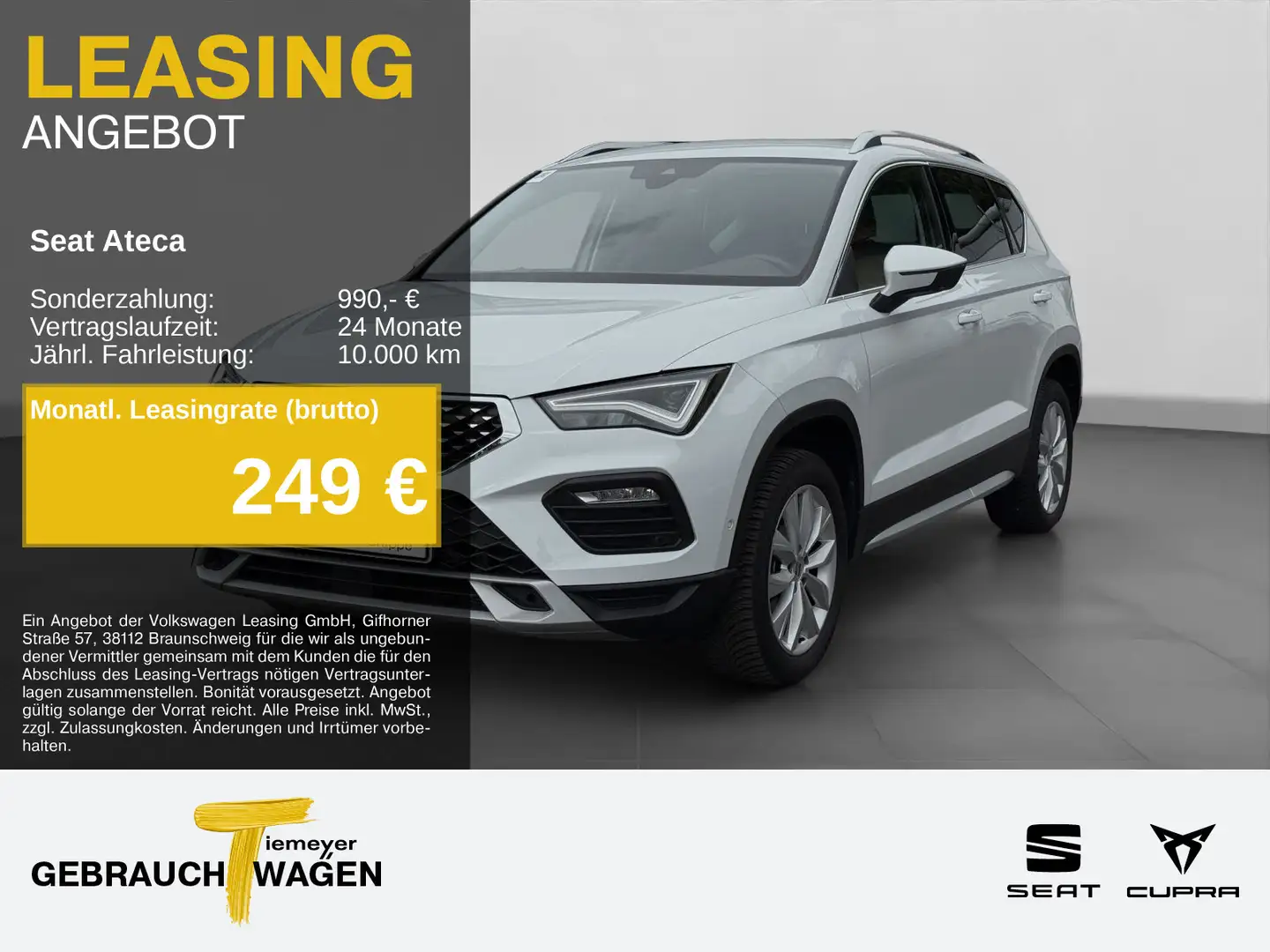 SEAT Ateca 1.5 TSI DSG X-PERIENCE AHK SIDE-ASSIST CAM Weiß - 1