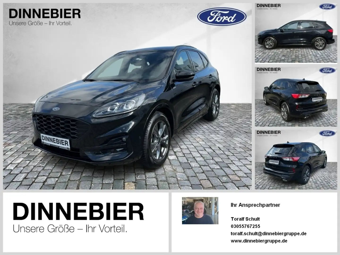 Ford Kuga ST-Line X LED+AHK+Glasdach+Kamera+SHZ Zwart - 1