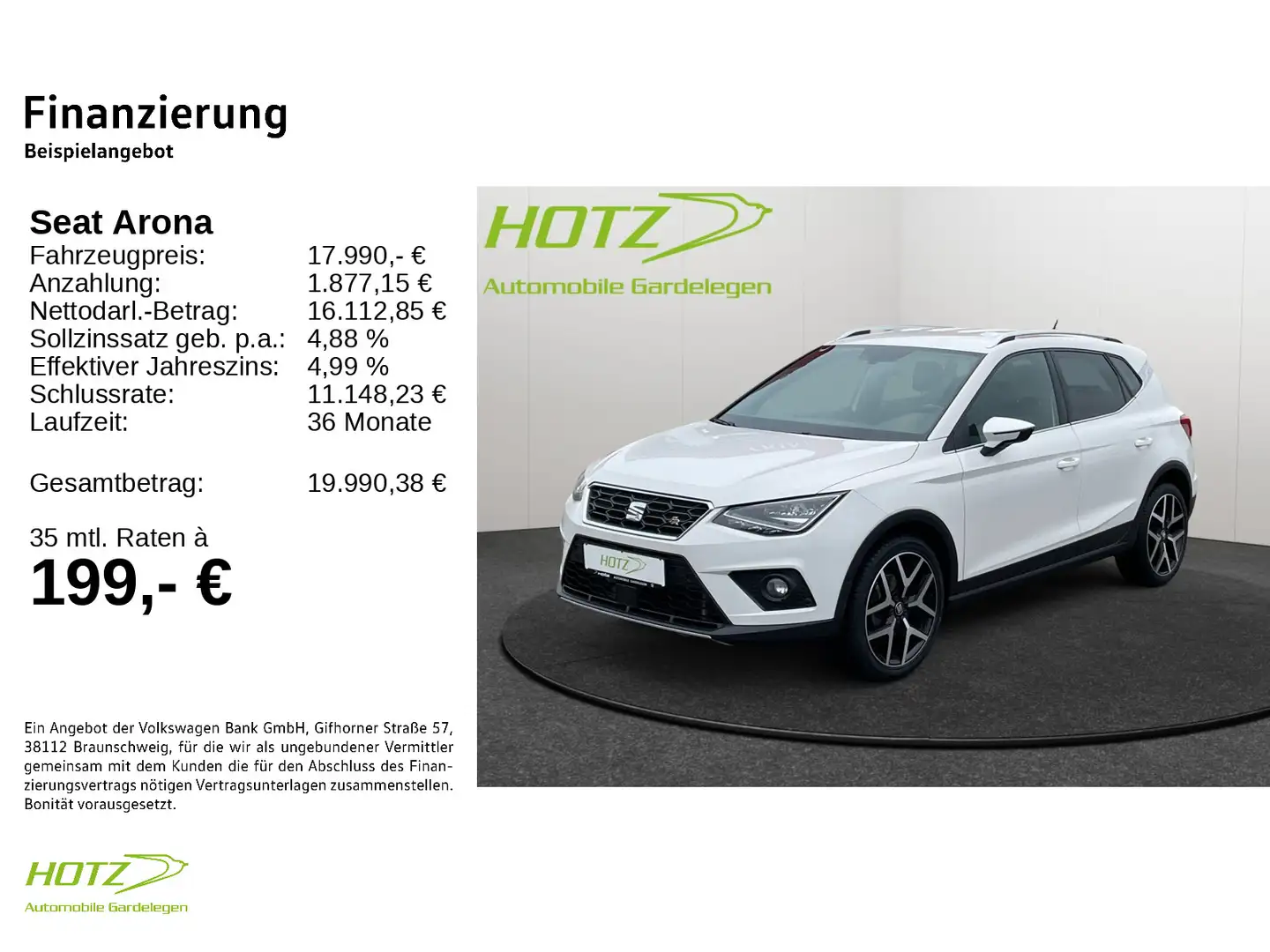SEAT Arona 1.5 TSI FR AHK/LED/NAVI Weiß - 2