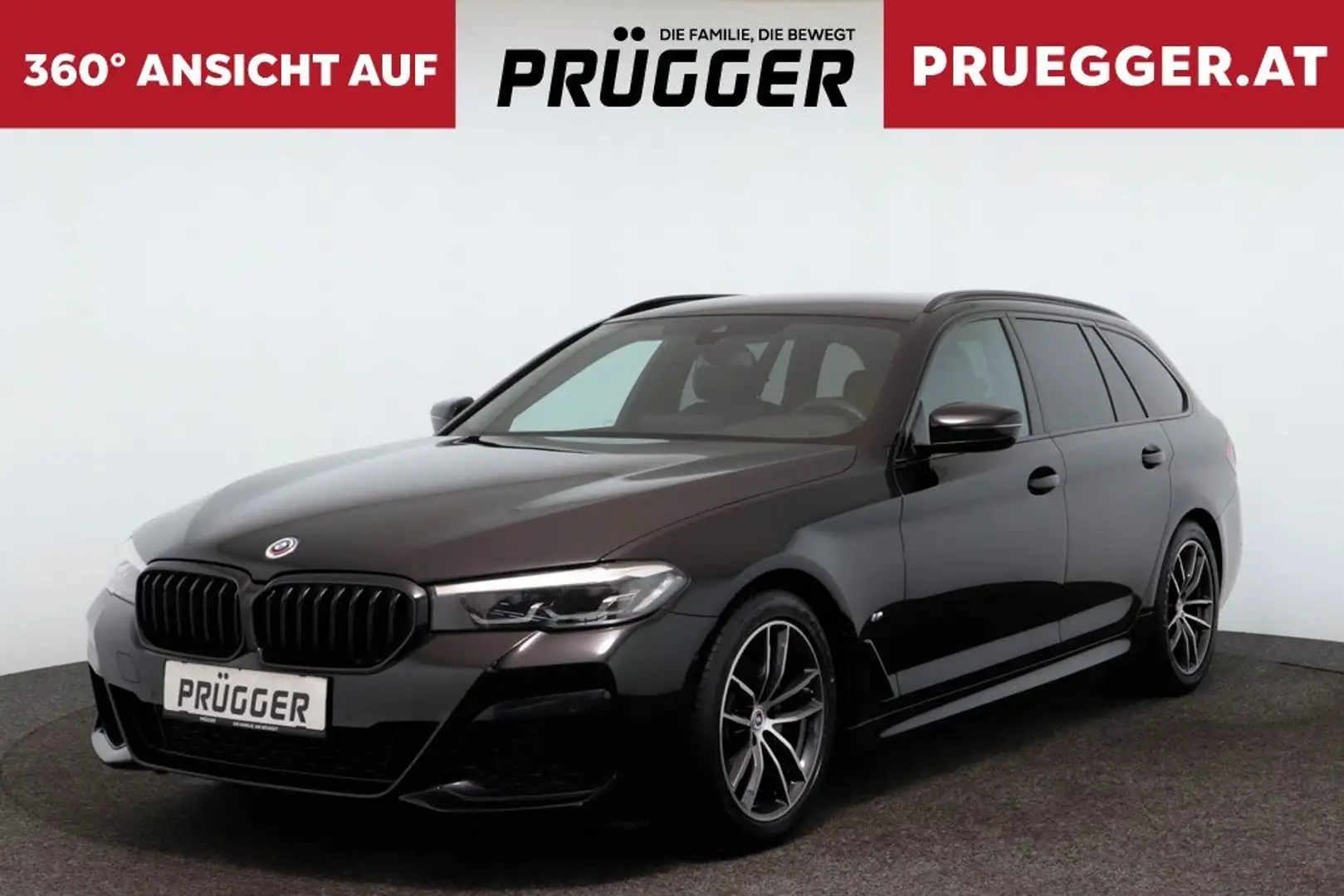 BMW 518 d Touring Autom M-SPORT LEDER NAVI LED AHV VIRT Schwarz - 1