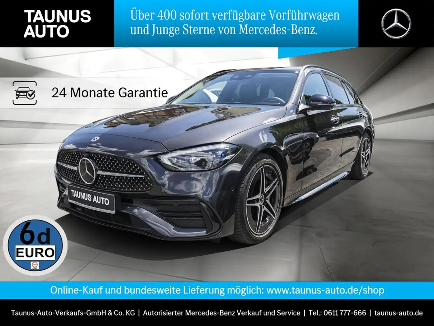 Mercedes-Benz C 220 d 4M T AMG-LINE STH. MASSAGE SITZKL. AHK DISTRONIC Gris - 1